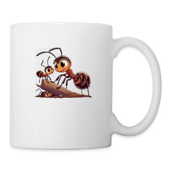Ameisenmutter spielt mit Kindern - Tasse - Weiß - Rechts
