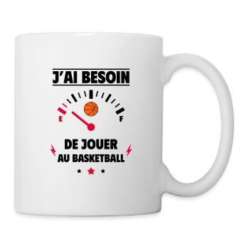 besoin de jouer au basketball,Basketball,Basket - Mug blanc - blanc - Droite