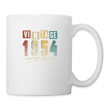 1954 Vintage 1954 né en 1954 anniversaire. Année 2 - Mug blanc - blanc - Droite