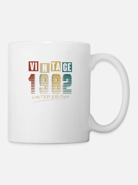 1982 Vintage 1982 né en 1982 anniversaire. Année 2 - Mug blanc - blanc