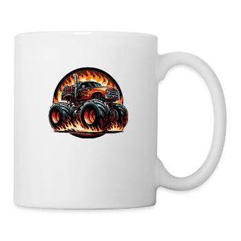 Monster truck fiery - Mug - white - Right