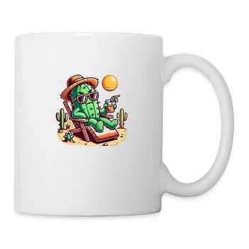 Chilliger Kaktus – Wüsten-Vibes - Tasse - Weiß - Rechts