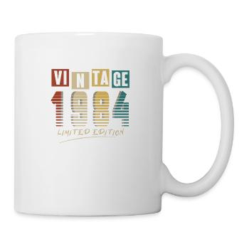 1984 Jahrgang 1984 Jahrgang 1984 Geburtstag. Jahr 2 - Tasse - Weiß - Rechts