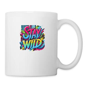 Stay Wild – Farbenfrohe Freiheit - Tasse - Weiß - Rechts