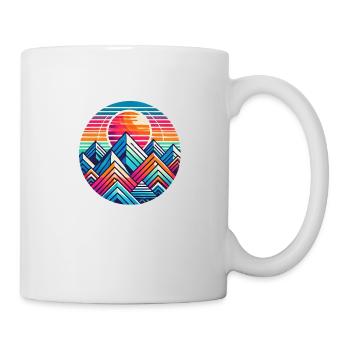 Colorful mountain landscape - Mug - white - Right