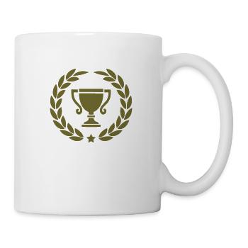 pokal lorbeerkranz - Tasse - Weiß - Rechts