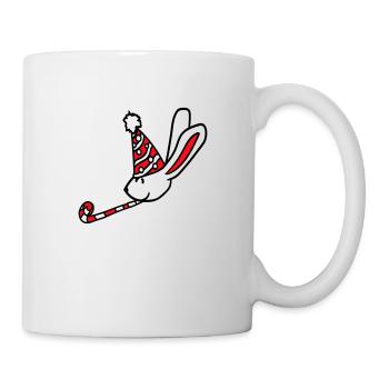 Lapin Anniversaire Années Vieux Cadeau Serviette Chapeau de fête - Mug blanc - blanc - Droite