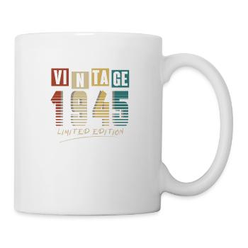 1945 Vintage 1945 né en 1945 anniversaire. Année 2 - Mug blanc - blanc - Droite