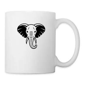 Elefant - Tasse - Weiß - Rechts