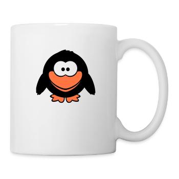 corbeau bande dessinée oiseau se tient debout peeps humour de dessin animé drôle - Mug blanc - blanc - Droite