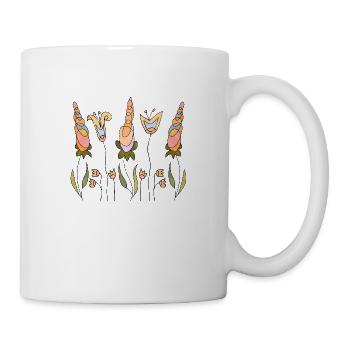 Blumen - Tasse - Weiß - Rechts