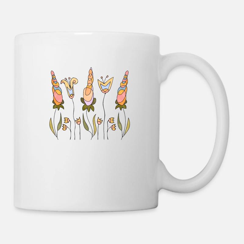 Blumen - Tasse - Weiß
