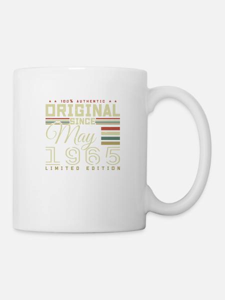 Mai 1965 Geburtstagsgeschenk, Mai 1965 Geschenk - Tasse - Weiß