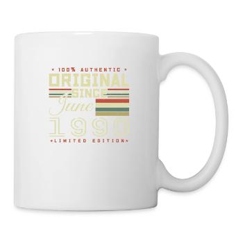 Cadeau Anniversaire Juin 1990, Gift June 1990 - Mug blanc - blanc - Droite