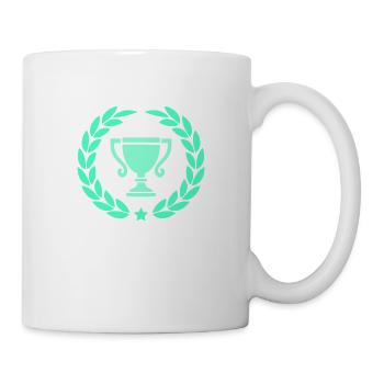 pokal loorbeerkranz 1 - Tasse - Weiß - Rechts