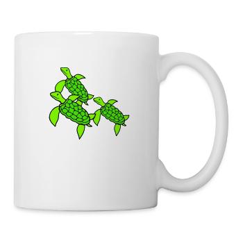 3 Water Turtles Turtles Team Friends Cute - Mug - white - Right