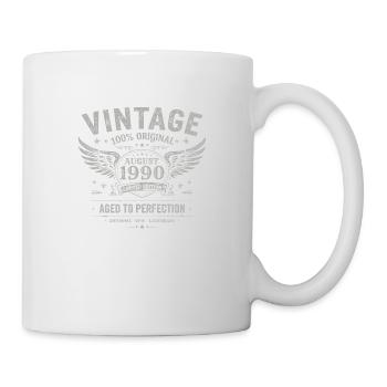 Né en Août 1990, Construit Août 1990 - August 1990 - Mug blanc - blanc - Droite
