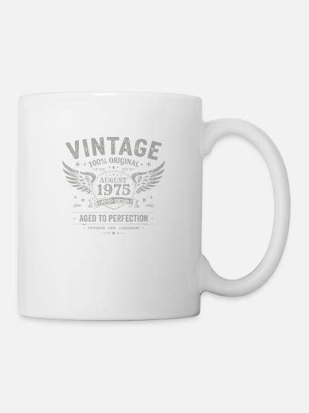 Jahrgang August 1975, Baujahr August 1975 - August 1975 - Tasse - Weiß
