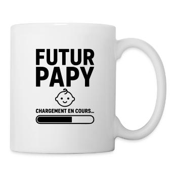 Annonce grossesse Futur papy 2026 Bientôt Papi - Mug blanc - blanc - Droite