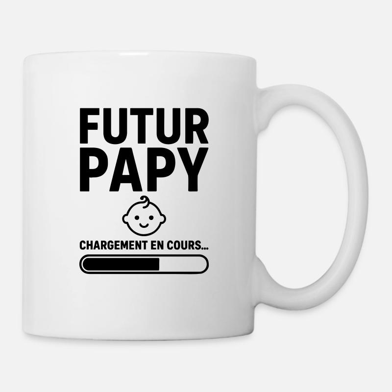 Annonce grossesse Futur papy 2026 Bientôt Papi - Mug blanc - blanc