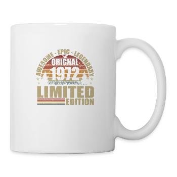 1972 Anniversaire 1972 tenue vintage 1972 Chemise - Mug blanc - blanc - Droite