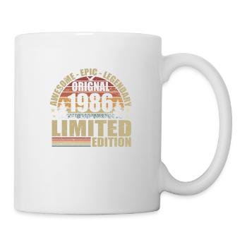 1986 Geburtstag 1986 Vintage Outfit 1986 Hemd - Tasse - Weiß - Rechts