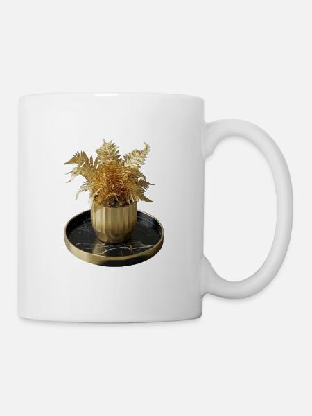 Modern Art Golden Fern - Mug - white