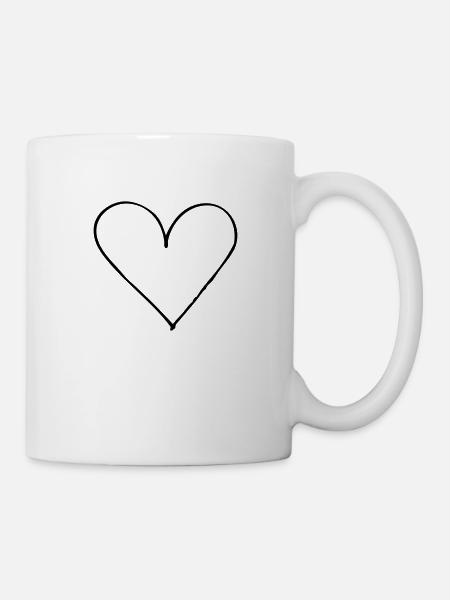 Herz - Tasse - Weiß