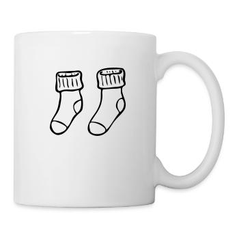 Pair of socks - Mug - white - Right