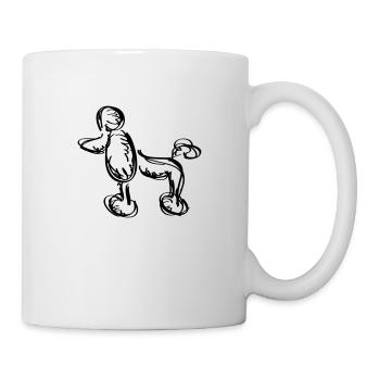 Pudel Mandolito - Tasse - Weiß - Rechts