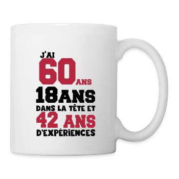 j'ai 60 ans - Mug blanc - blanc - Droite