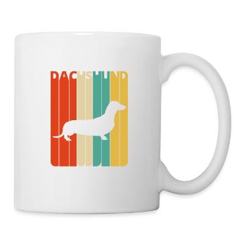 Retro Vintage Dachshund Gifts for Dog Lovers.Puppy - Mug - white - Right