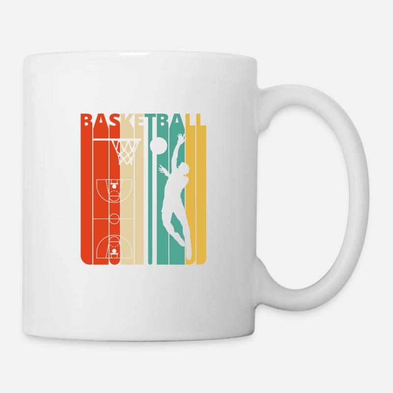 Cadeaux rétro de basket-ball. Coach Academy. Papa - Mug blanc - blanc