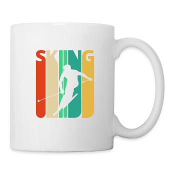 Awesome 70er Jahre Vintage Retro Skifahren Geschenke für Skifahrer - Tasse - Weiß - Rechts