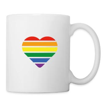 LGBT Herz - Tasse - Weiß - Rechts