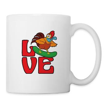 Snowboarder le snowboarder en hiver - Mug blanc - blanc - Droite
