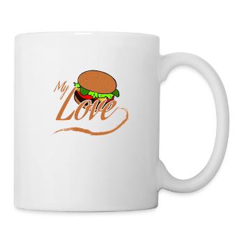 Burger - Tasse - Weiß - Rechts