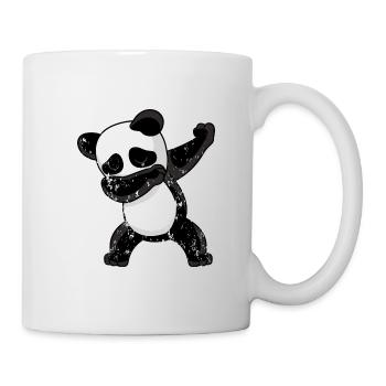 Retro Vintage Grunge Style Dabbing Dab Panda - Tasse - Weiß - Rechts