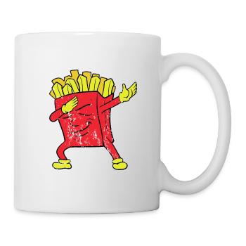 Retro Vintage Grunge Dabbing Dab French Frieze - Mug - white - Right