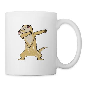 Retro Vintage Grunge Style Dabbing Dab Frettchen - Tasse - Weiß - Rechts