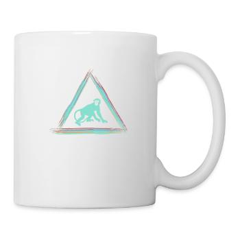Affe - Tasse - Weiß - Rechts