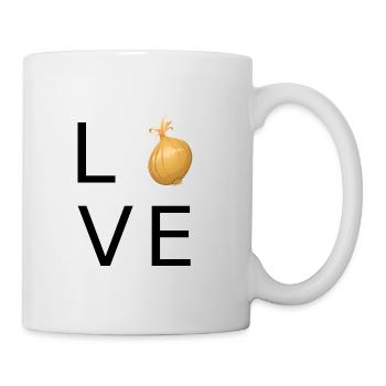 Zwiebel Liebe / Onion Love - Tasse - Weiß - Rechts