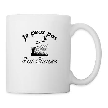 Je peux pas J ai Chasse T-shirt drôle chasseurs - Mug blanc - blanc - Droite