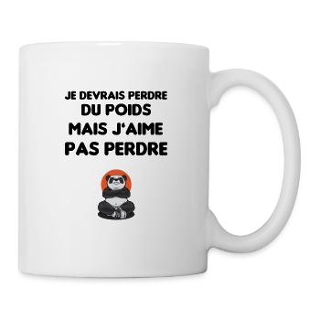 je devrais perdre du poids cadeau humour drôle - Mug blanc - blanc - Droite