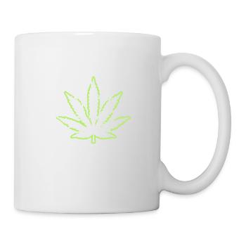 kush weed cannabis feuille symbole chanvre - Mug blanc - blanc - Droite
