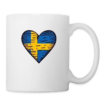 Schweden Flagge Skandinavien Schwedische Fahne - Tasse - Weiß - Rechts