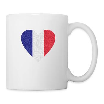 Frankreich Flagge Trikolore Französische Fahne - Tasse - Weiß - Rechts