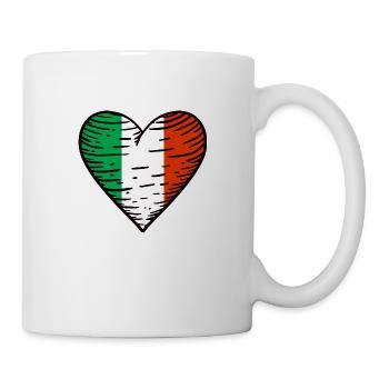 Italy Flag Heart Italian Flag Italia - Mug - white - Right