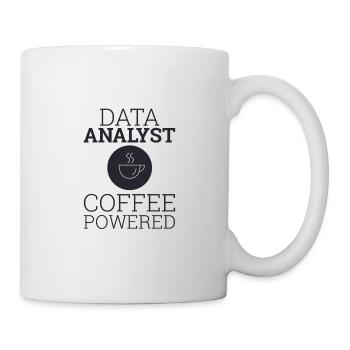 "Data Analyst Coffee Powered" | Data Scientist - Mug - white - Right