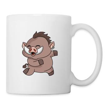 dancing boar dancer animal - Mug - white - Right